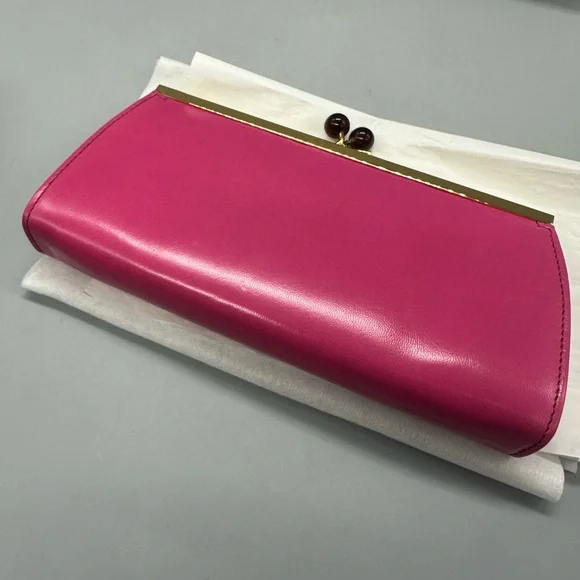 Prada Peonia leather kiss-lock mini clutch bag wallet- new - Picture 10 of 16